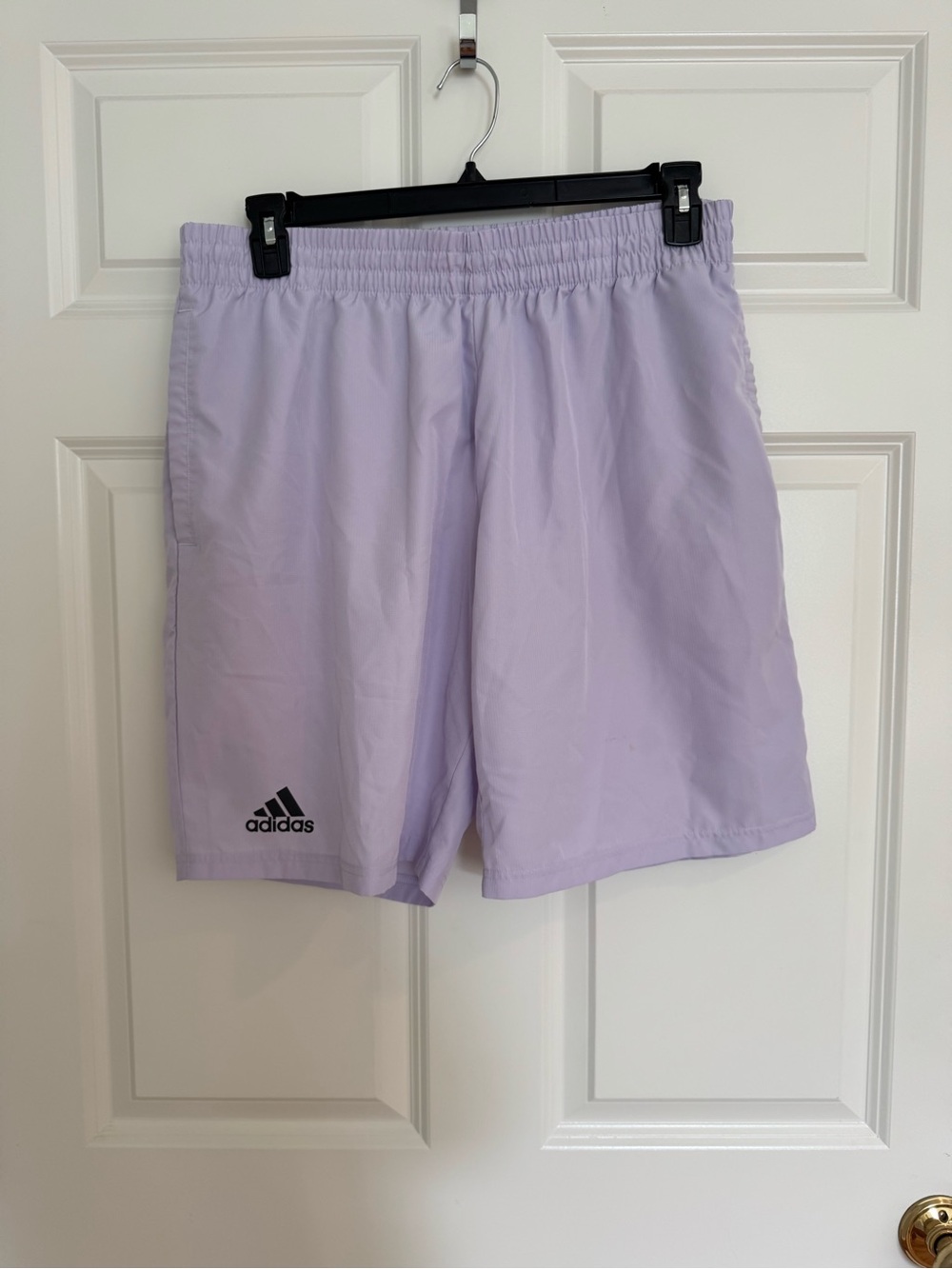 adidas Men's Light Purple Athletic Shorts with Logo